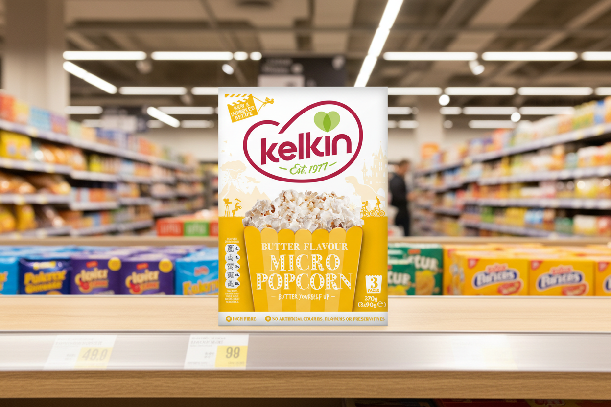 16 x Kelkin Butter Flavour Micro Popcorn 3 X 90G (270G)