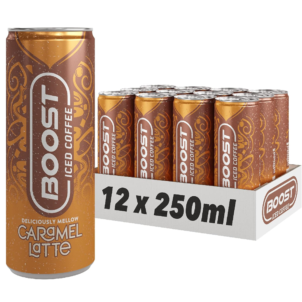 12 x Boost Iced Coffee Caramel Latte 250Ml