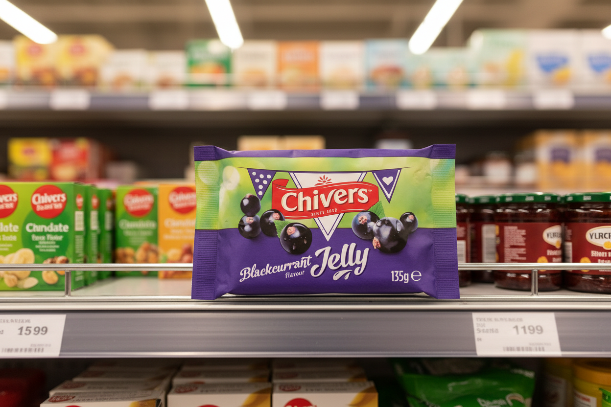 12 x Chivers Blackcurrant Flavour Jelly 135G