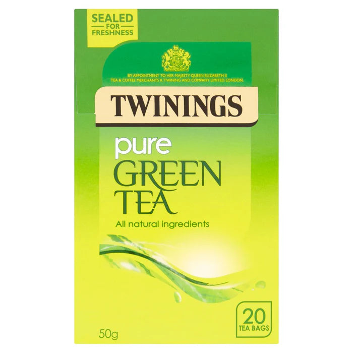 4 x Twinings Pure Green Tea 20 Tea Bags 50G