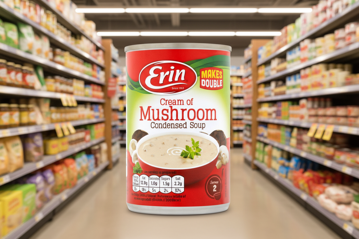 12 x Erin Cream Of Mushroom Condensed Soup 295G