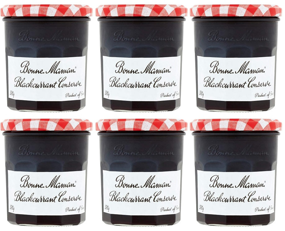 6 x Bonne Maman Blackcurrant Jam 370G