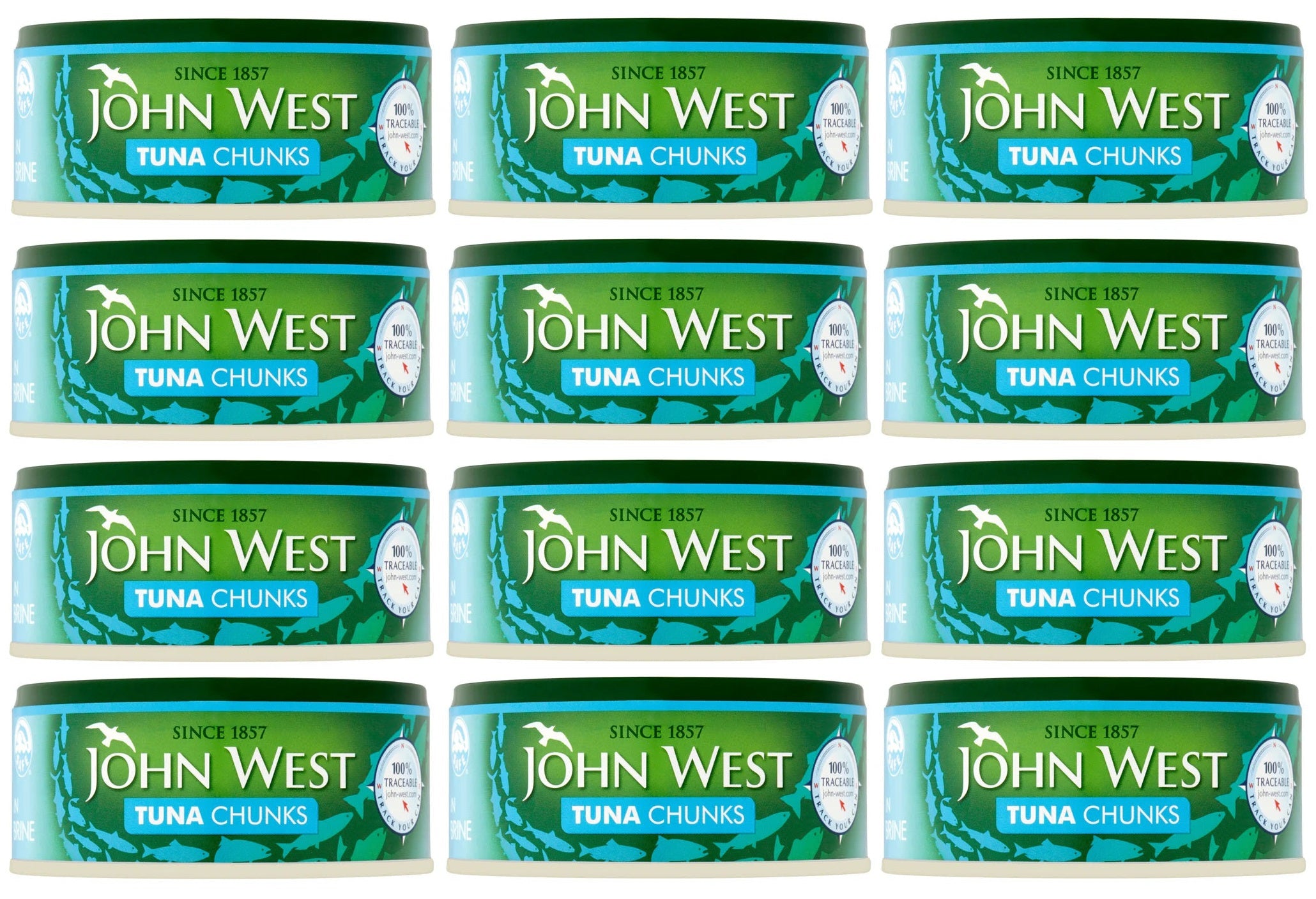 12 x John West Tuna Chunks In Brine 400G
