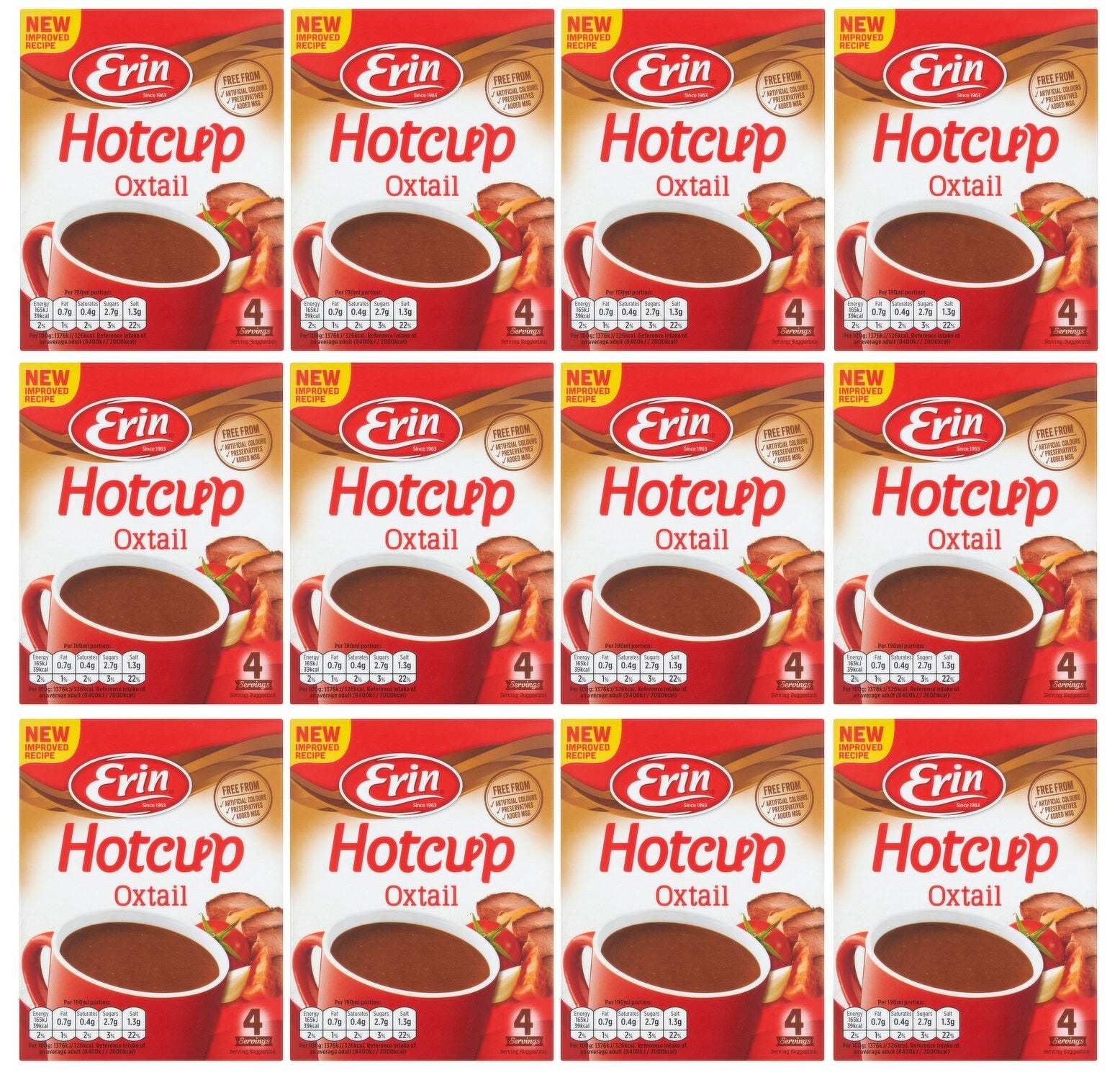 12 x Erin Hotcup Original Oxtail 48G