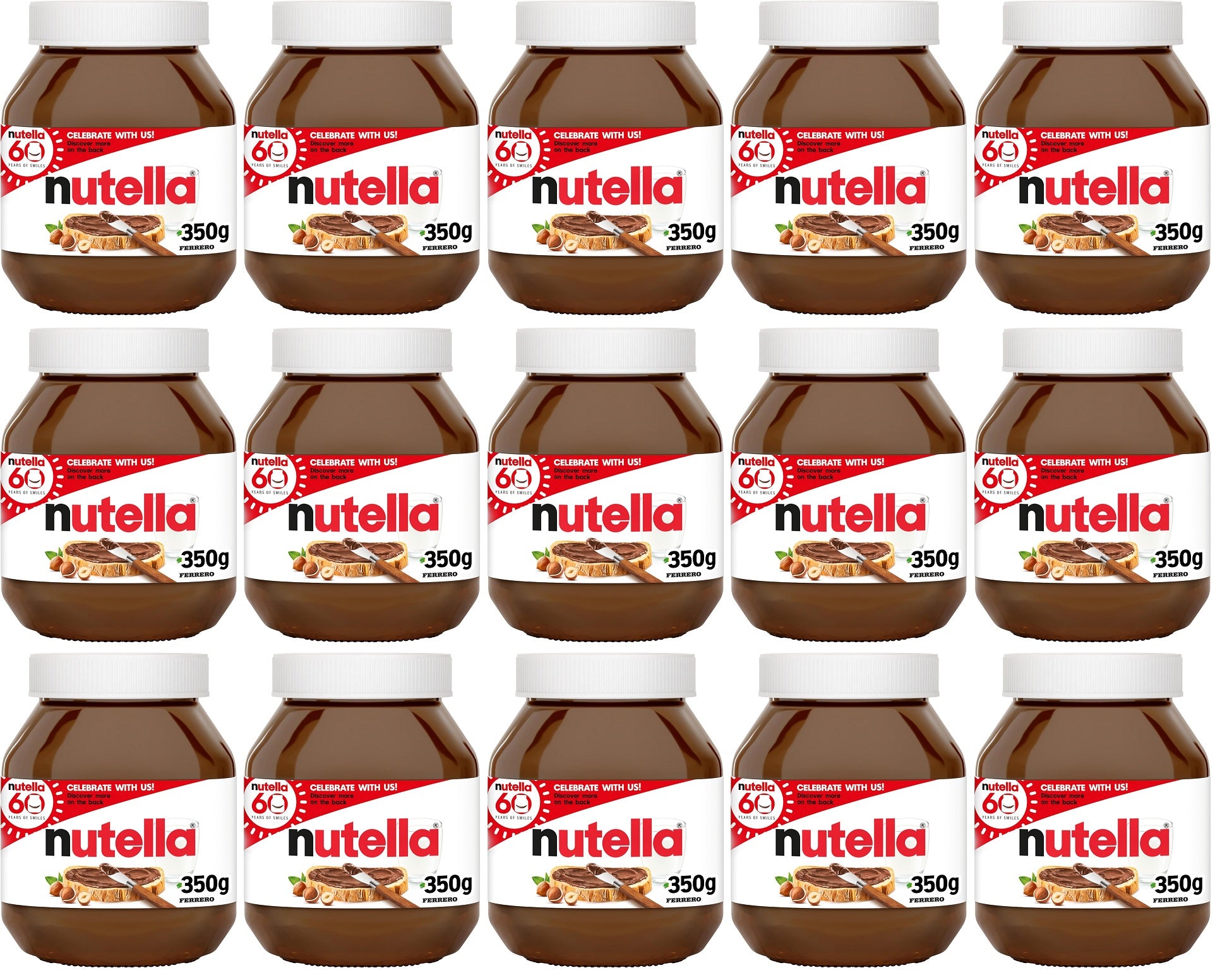 15 x Nutella® Hazelnut Spread With Cocoa 350G