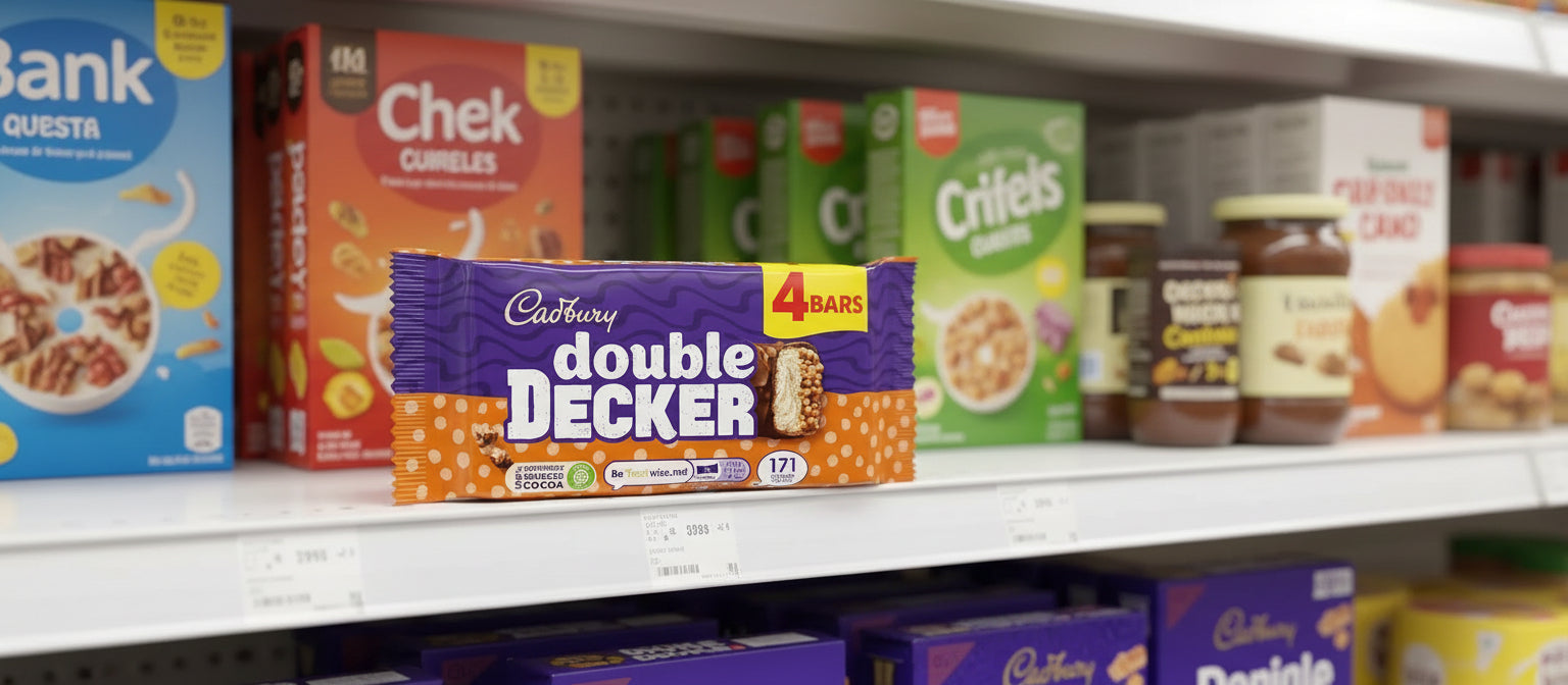 8 x Cadbury Double Decker Chocolate Bar 4 Pack 149.2G