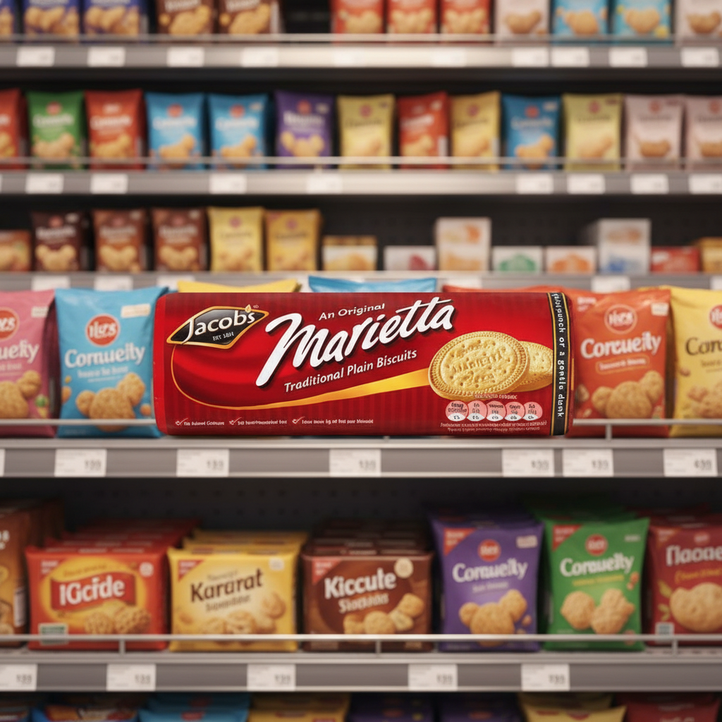 24 x Jacobs Marietta Traditional Plain Biscuits 200G