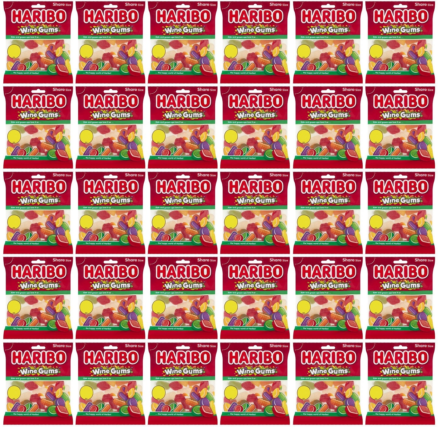 30 x Haribo Wine Gums 140G