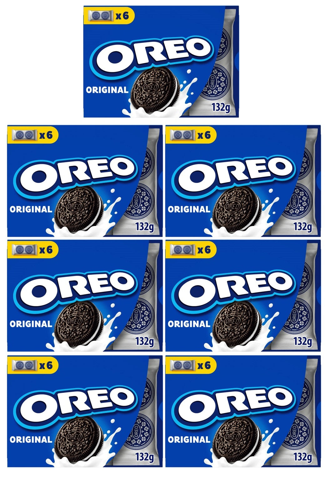 7 x Oreo Vanilla Lunchbox Snacksize (6 Packs Of 2) - 132GM