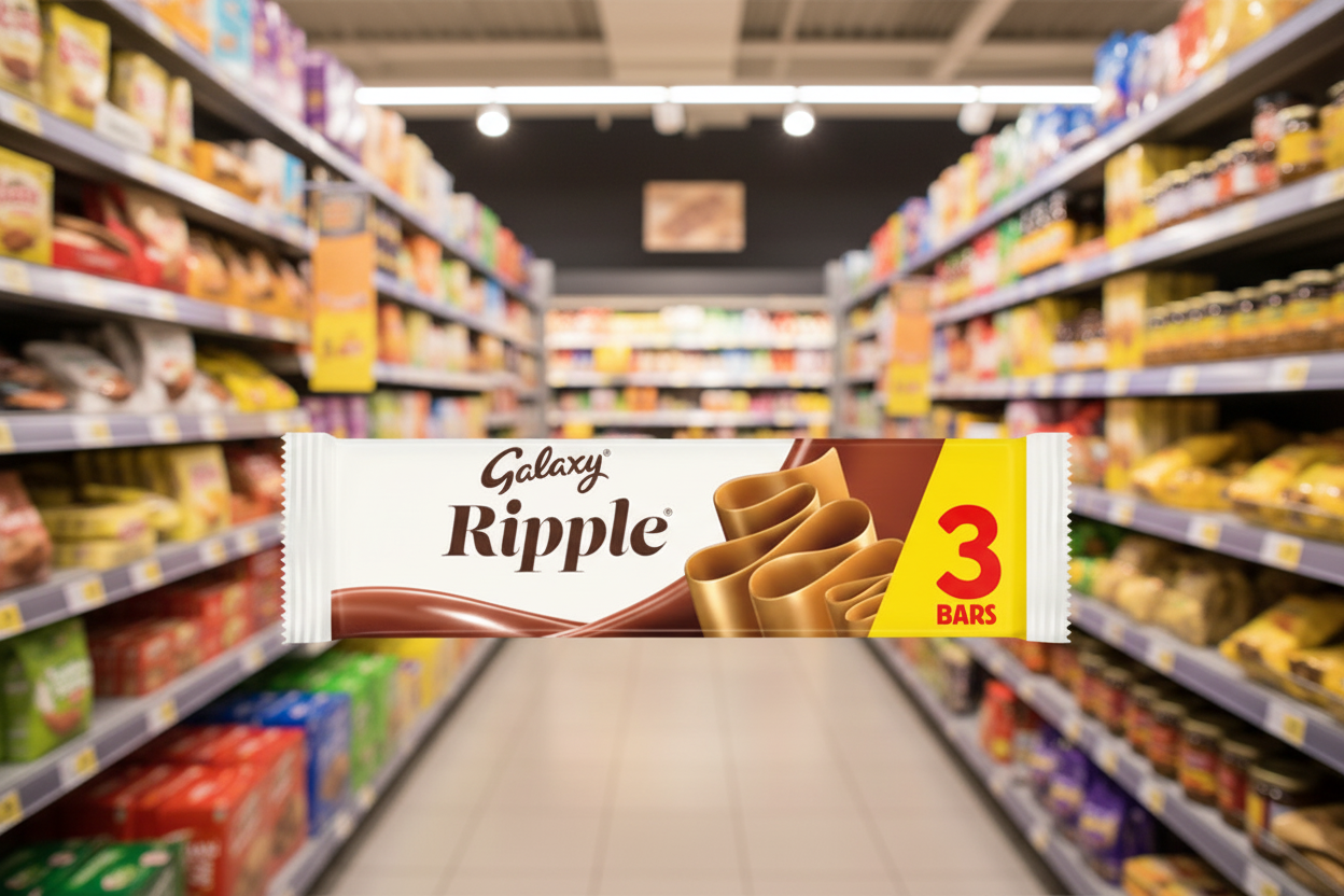 29 x Galaxy Ripple Milk Chocolate Bars 3pk - 90GM