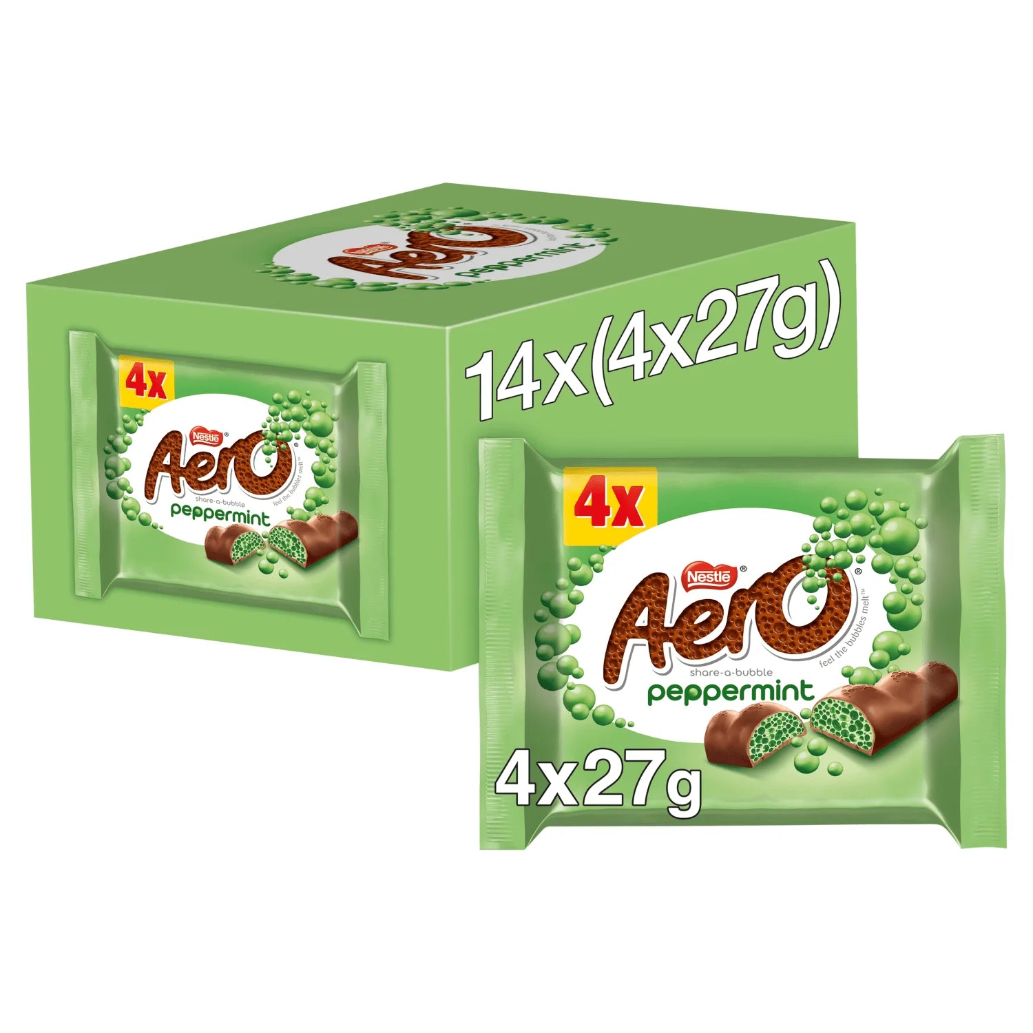 14 x Aero Peppermint Bars 4 X 27G (108G)