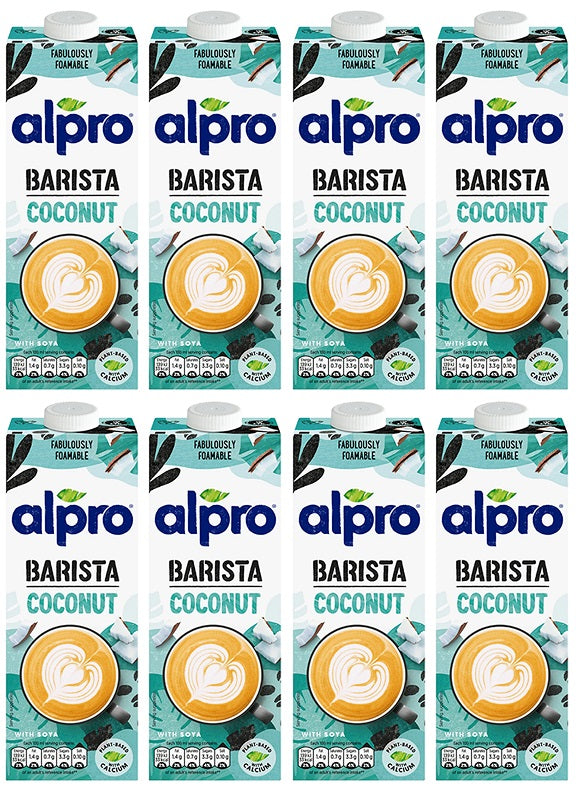 8 x Alpro Coconut Drink Soya Barista - 1LTR