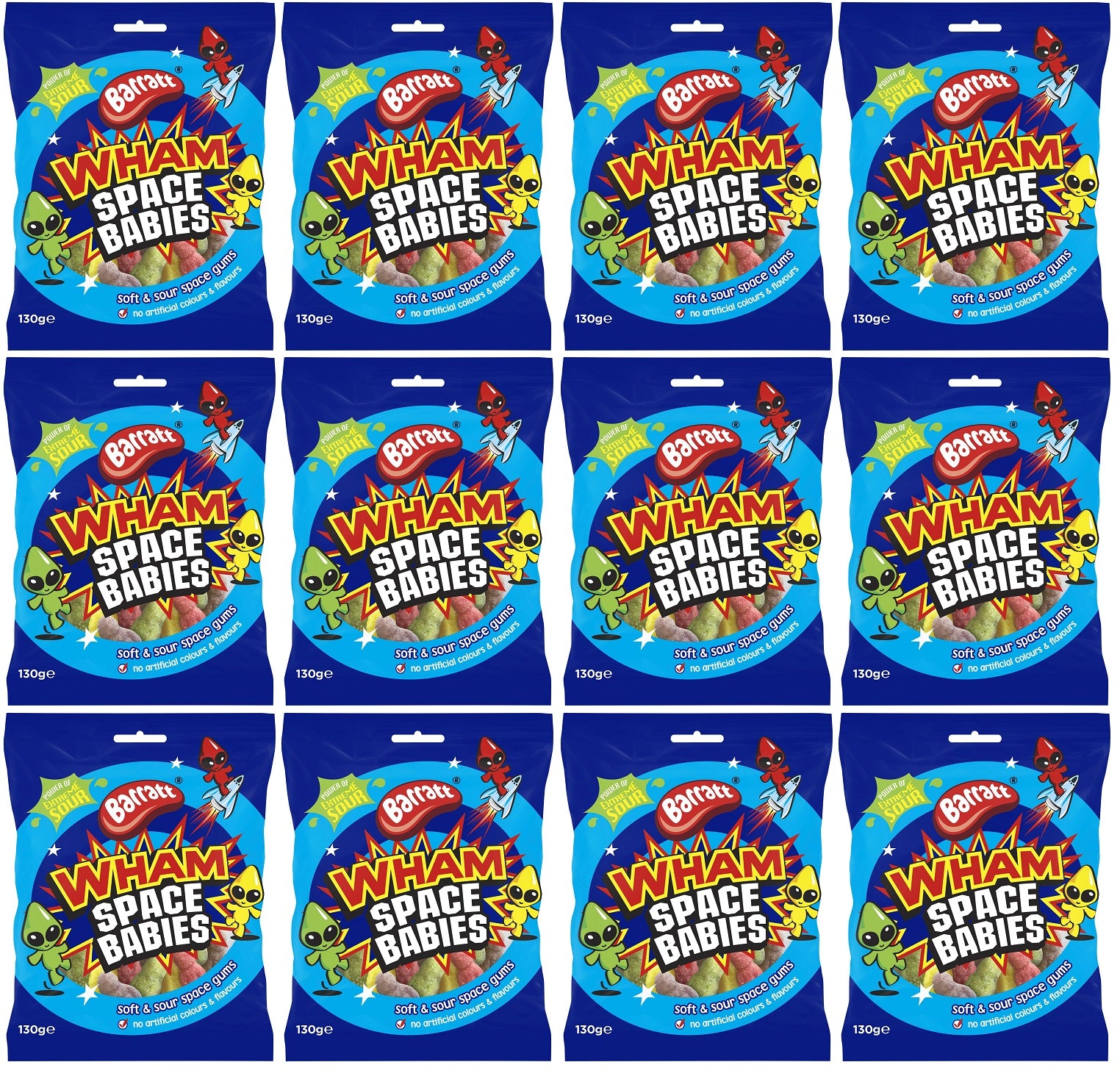 12 x Barratt Wham Space Babies - 130GM