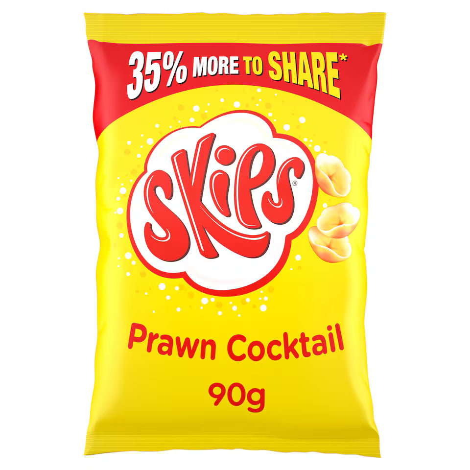 10 X Kp Skips Prawn Cocktail Sharing - 90Gm