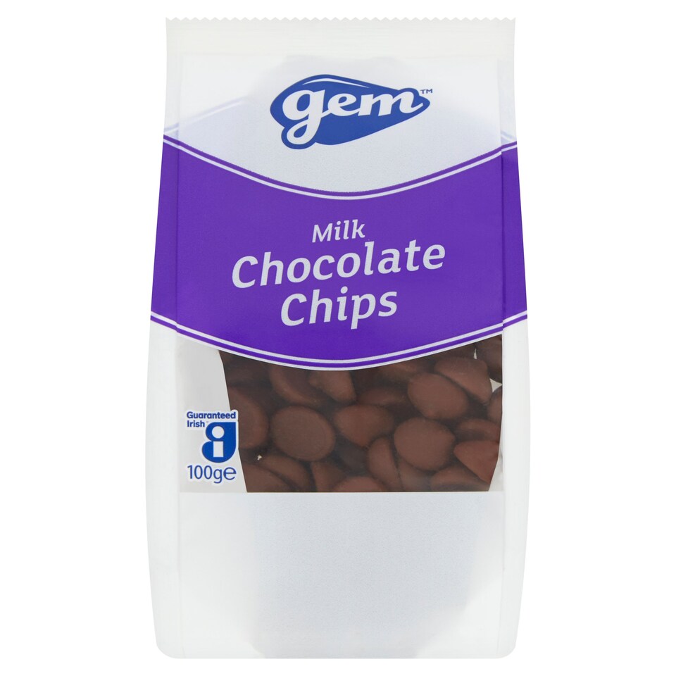10 x Gem Milk Chocolate Chips 100G