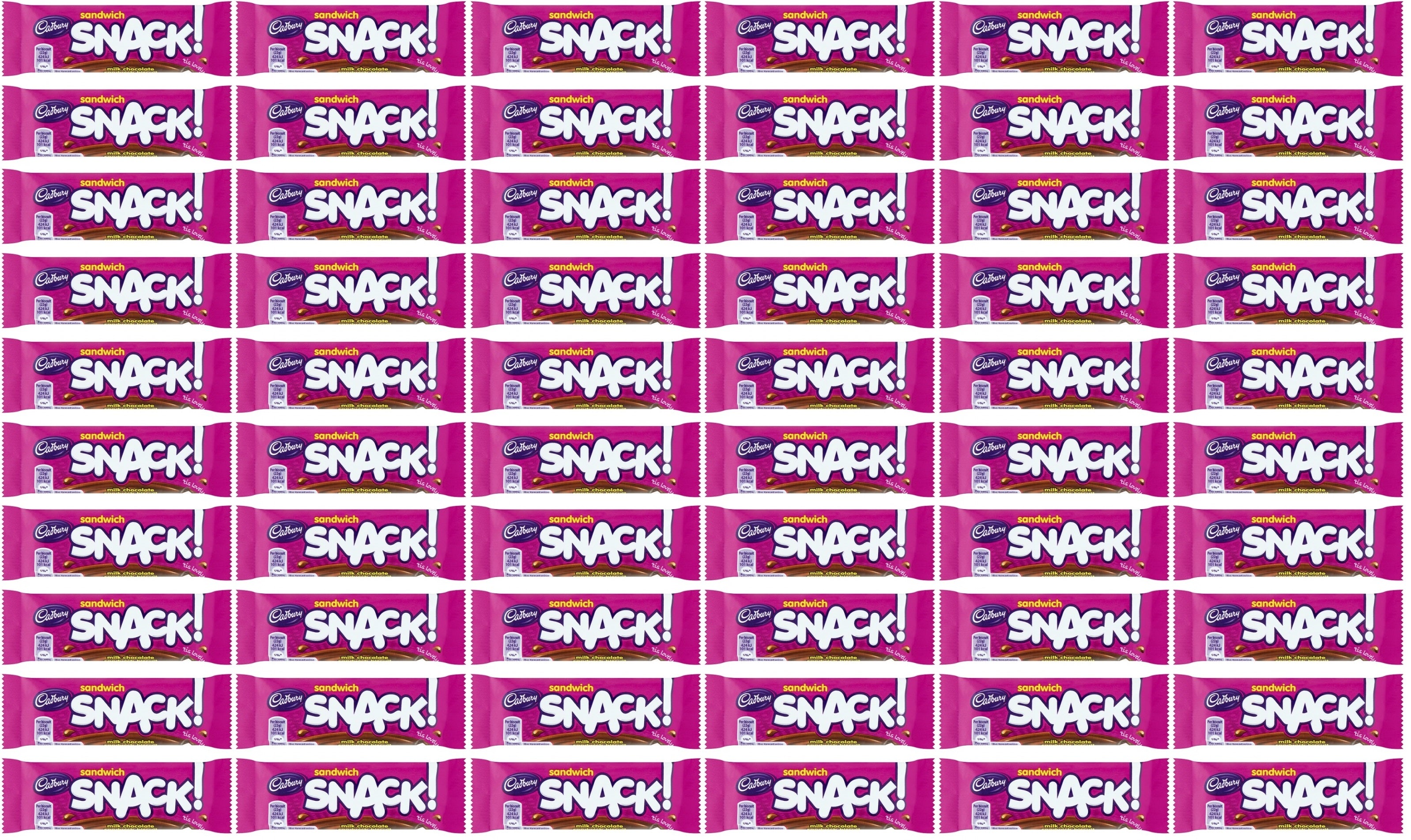60 x Cadbury Sandwich Snack 22G