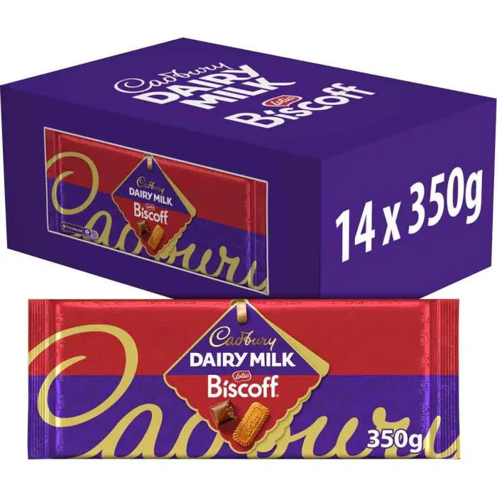 14 x Cadbury Dairy Milk Biscoff Sharing Bar - 350GM