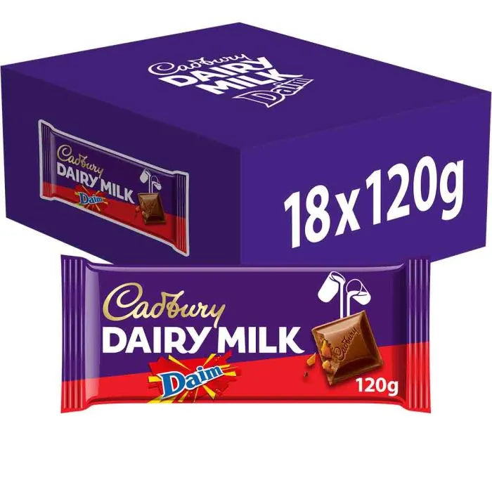 18 x Cadbury Dairy Milk With Daim Bar - 120GM