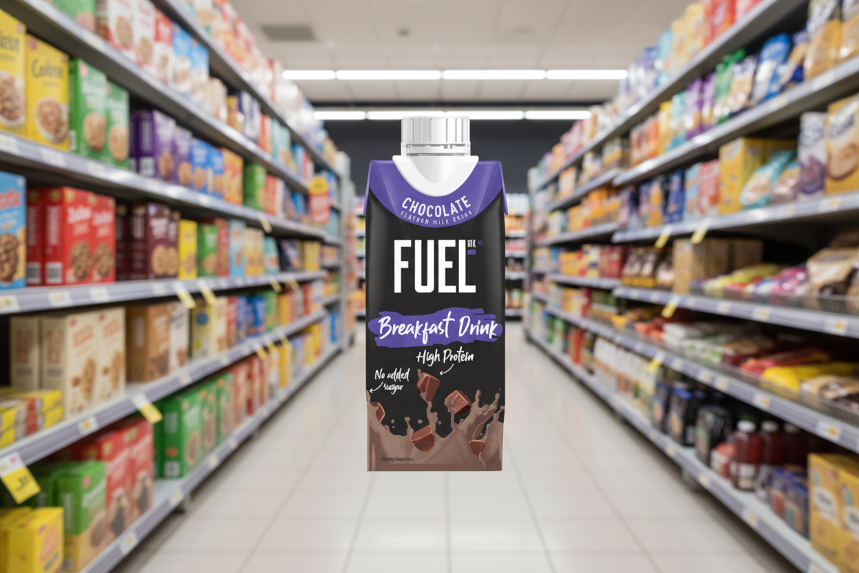 8 x Fuel10k Breakfast Drink Choc - 330ML