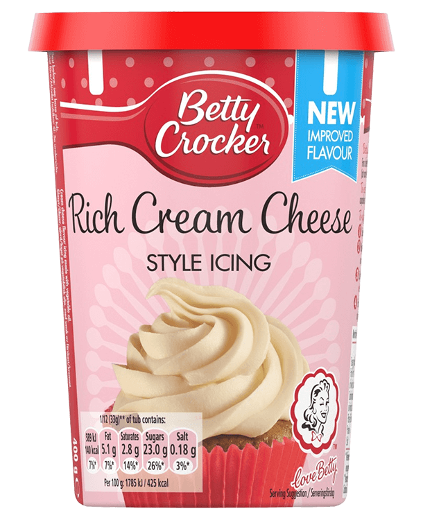6 X Betty Crocker Cheese Cream Style Icing - 400G