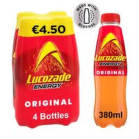 6 x Lucozade Energy Drink Original 4X380Ml