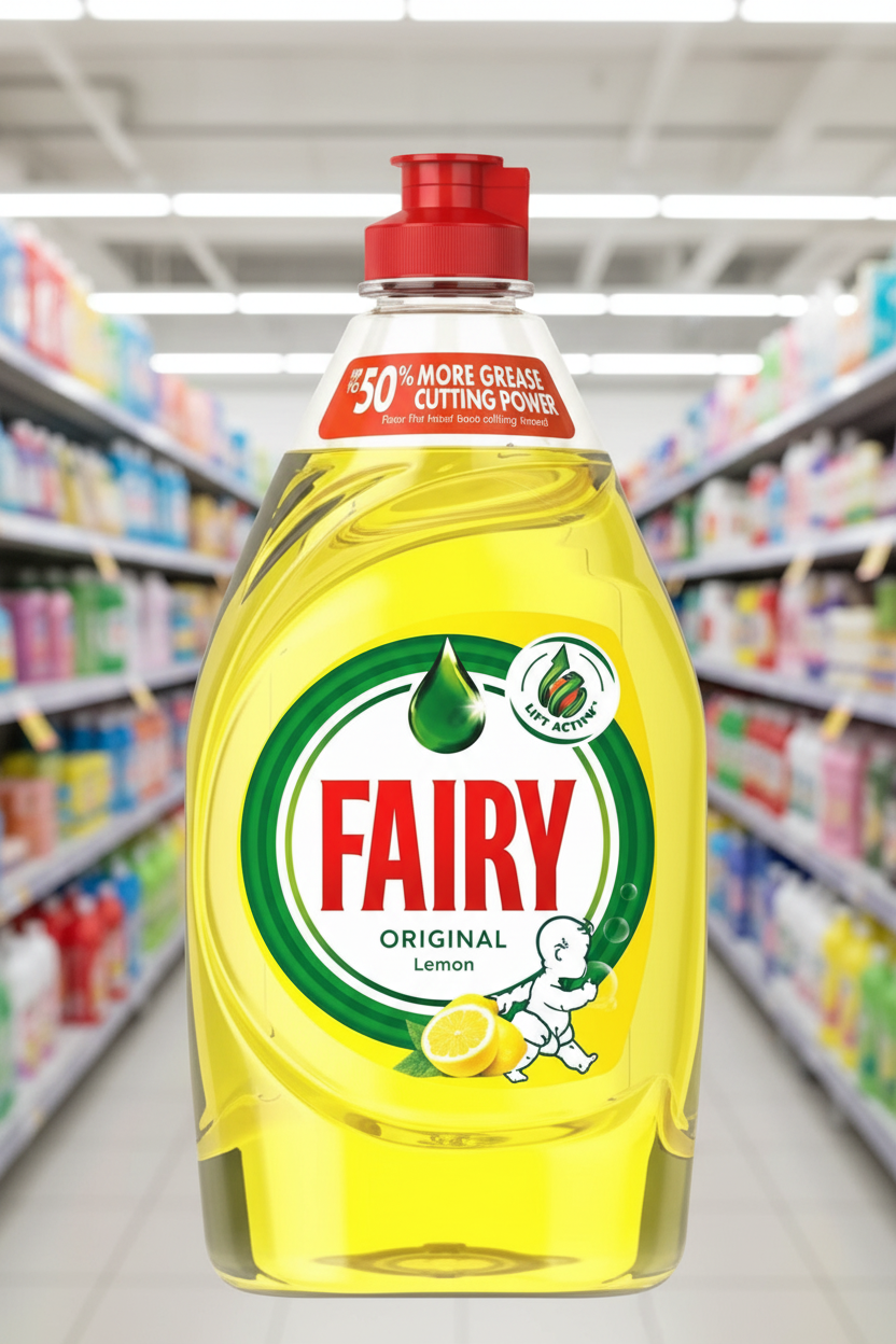10 x Fairy Lemon Washing Up Liquid With Liftaction 320 Ml
