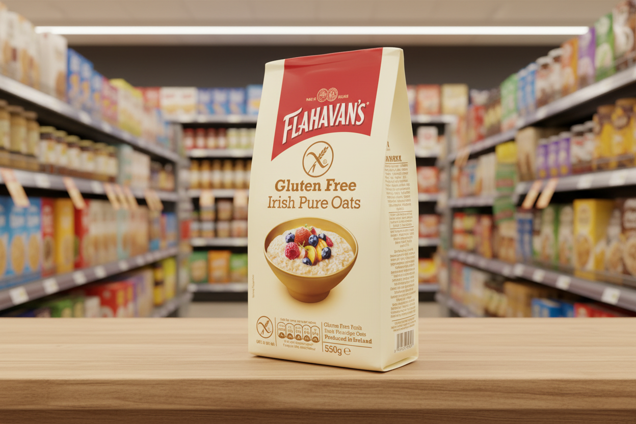 12 x Flahavan's Gluten Free Irish Pure Oats 550G