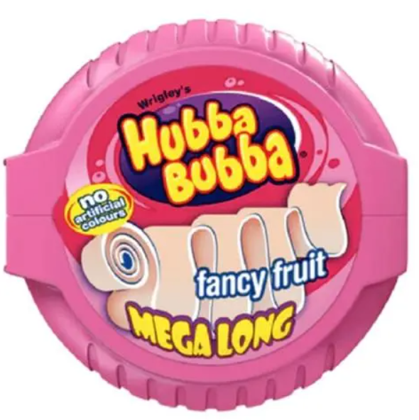 Hubba Bubba Mega Long Tape Fancy Fruit 56G