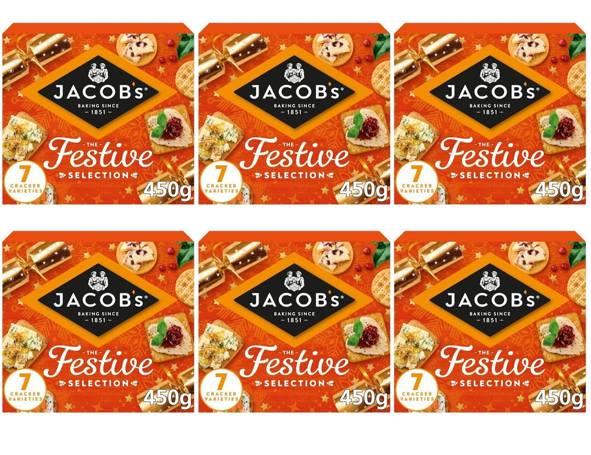 6 X Jacobs Biscuits For Cheese - 450Gm