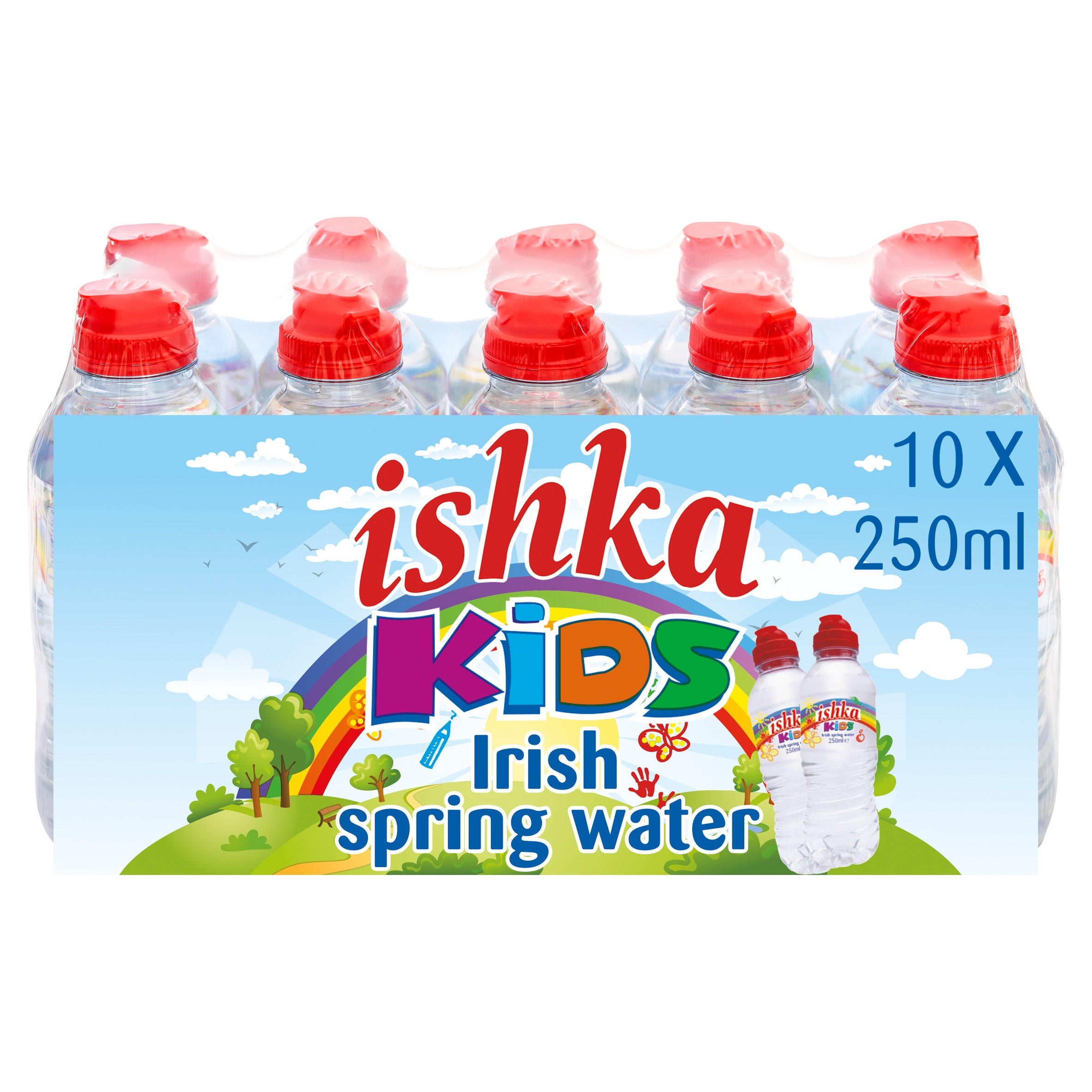 3 x Ishka Kids Irish Spring Water 10 Pack 250Ml