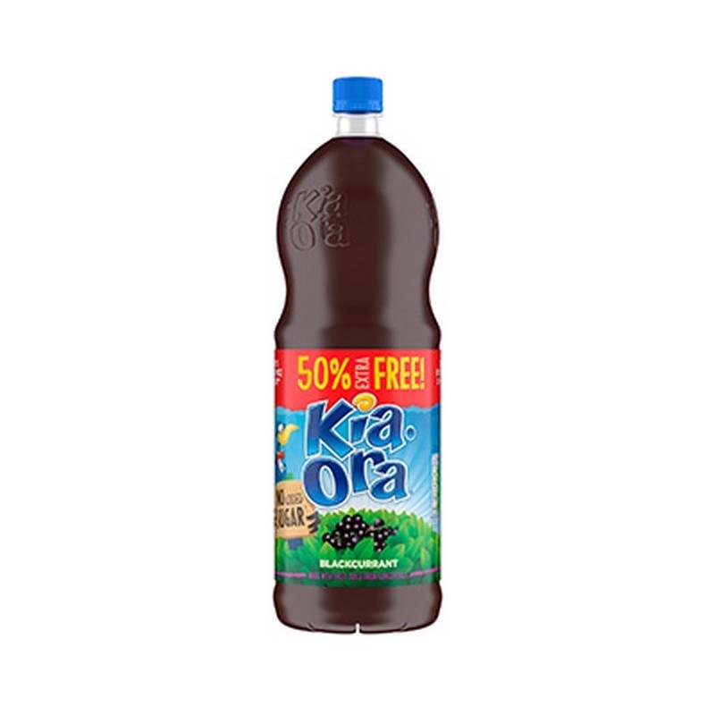 6 x Kia Ora Blackcurrant +50% Extra Free - 1.5LTR