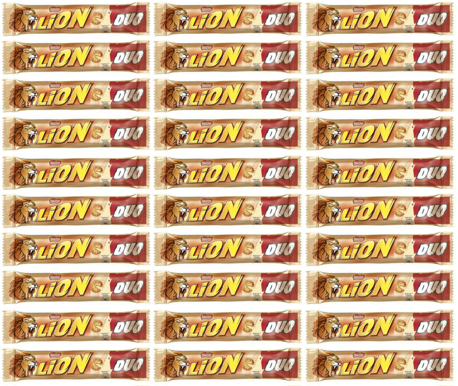 30 x Lion White Chocolate Duo Bar 60G