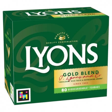 12 x Lyons 80 Gold Blend Biodegradable Teabags 232G