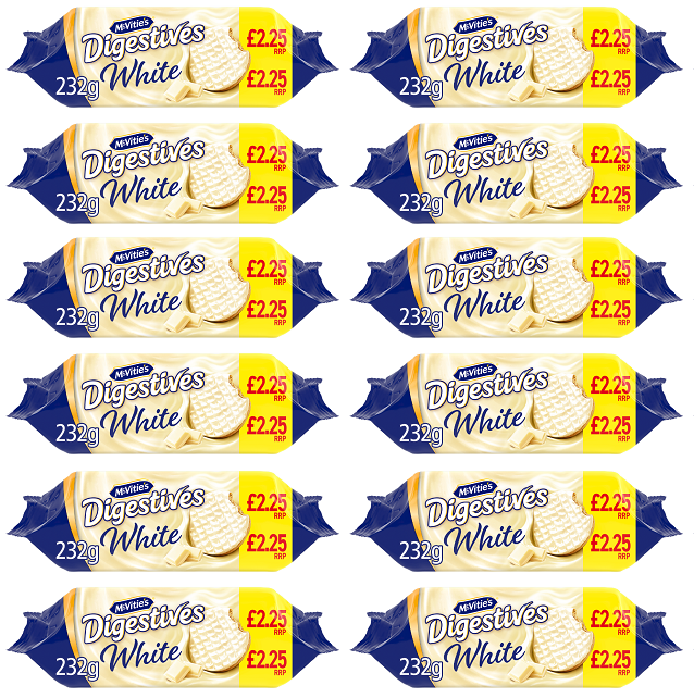 12 x White Chocolate Digestives 12x232g -