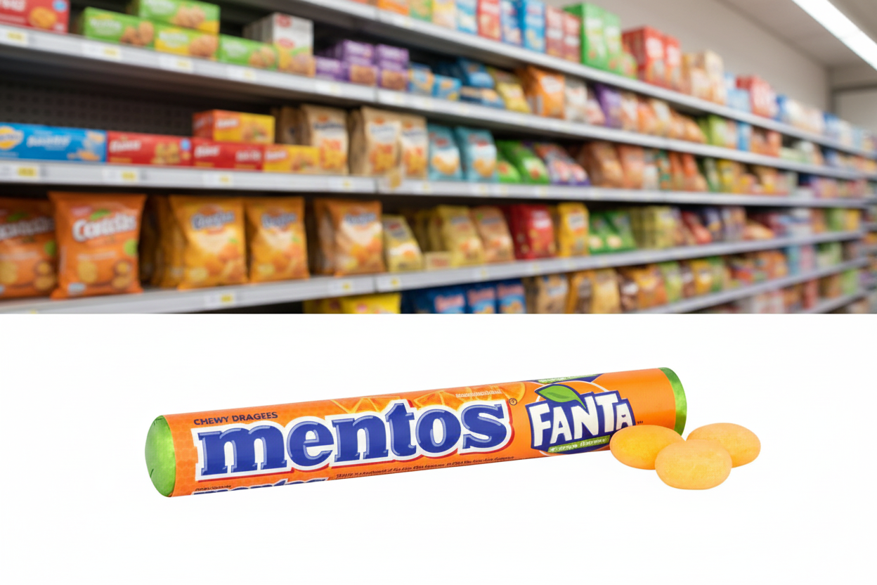 40 x Mentos Chewy Dragees Fanta Orange Flavour 37.5G