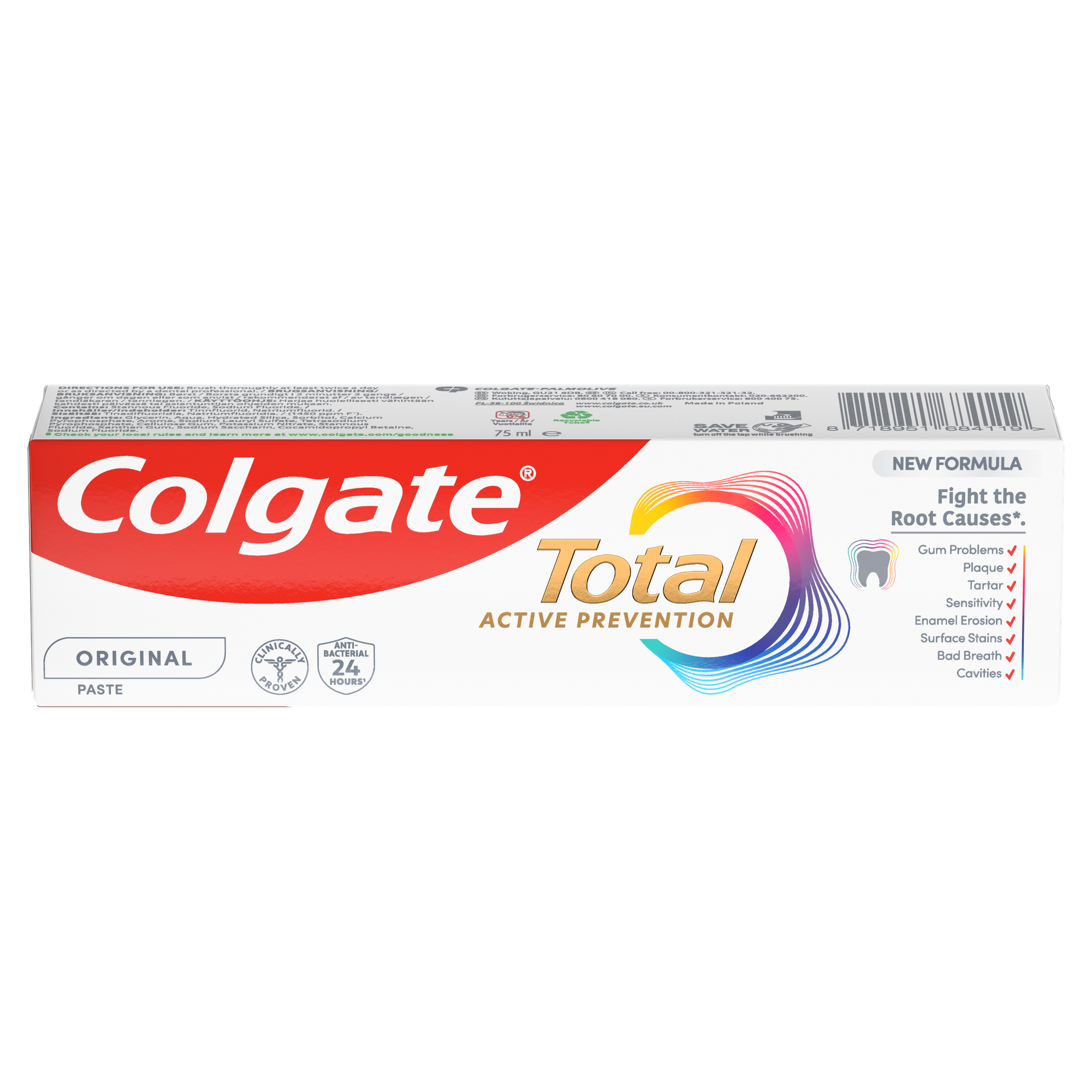 12 X Colgate Toothpaste Total Original - 75Ml