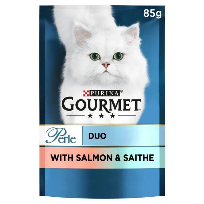 26 x Gourmet Perle Duo Salmon & Saithe - 85GM