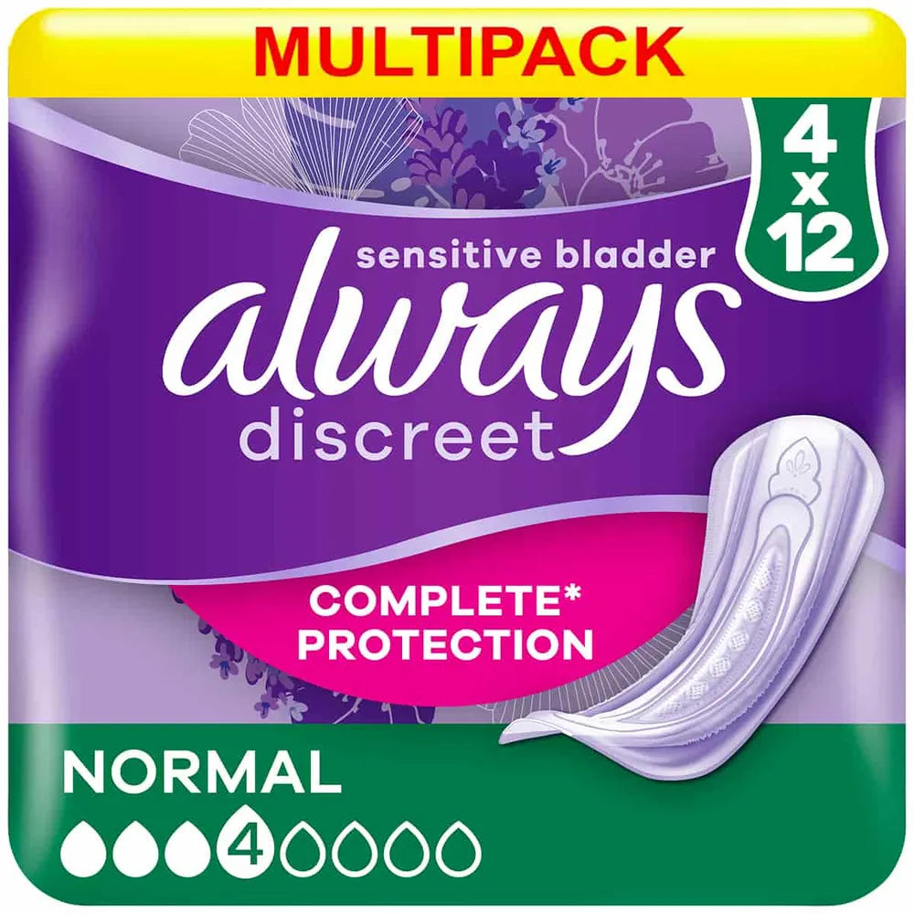 4 x Always Discreet Normal Order - 12 PACK
