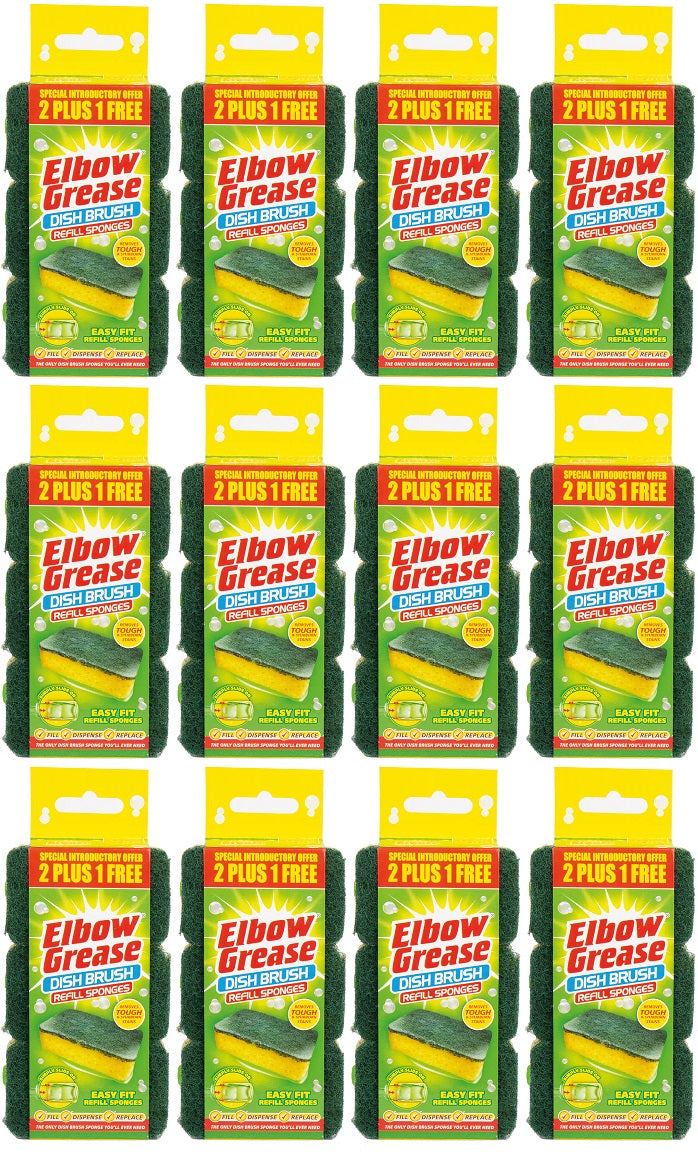 12 x Elbow Grease Dishwand Refill - 3Pk