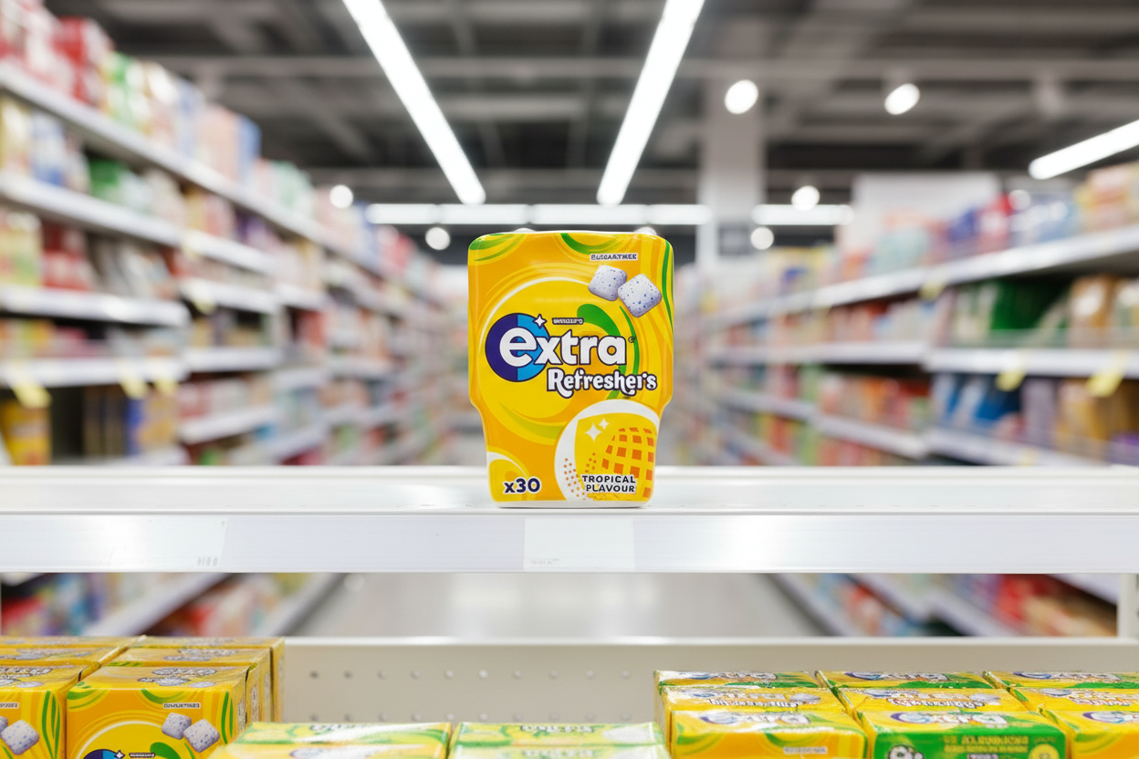 6 x Extra Refreshers Tropical Chewing Gum Bottle - 30PCE