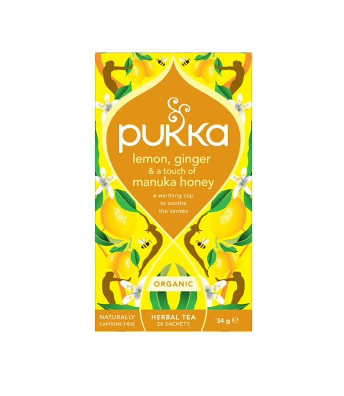 Pukka Organic Lemon, Ginger & Manuka Honey 20 Tea Bags
