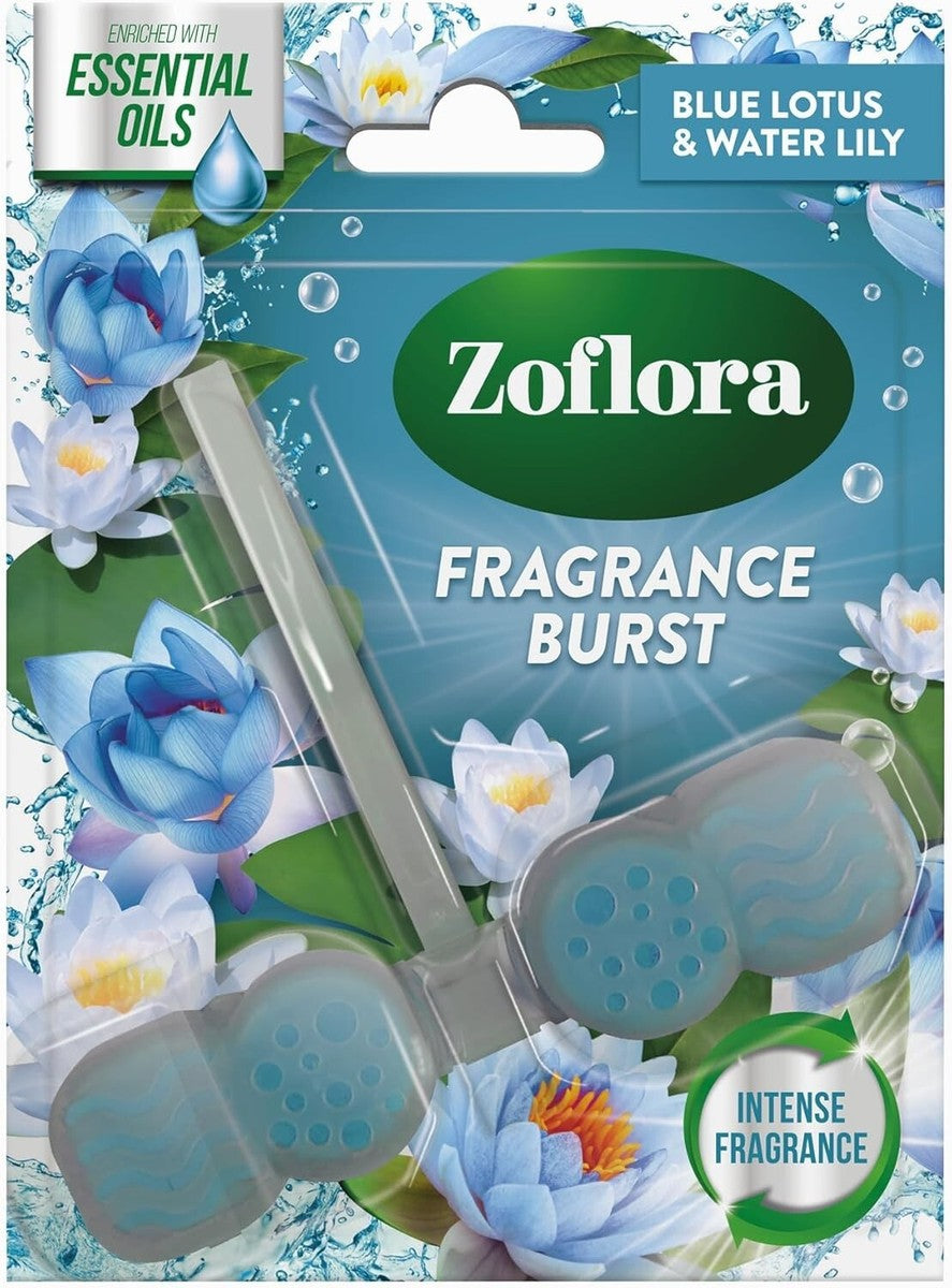 12 x Zoflora Rim Block Blue Lotus & Waterlily - 1 PACK