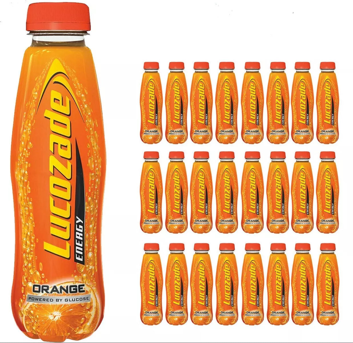 24 x Lucozade Energy Drink Orange 380Ml