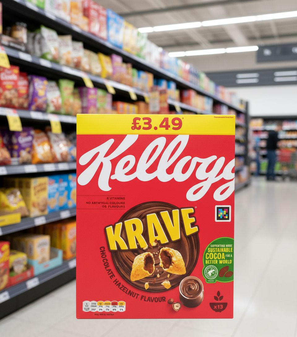 6 x Kelloggs Krave Hazelnut - 410G