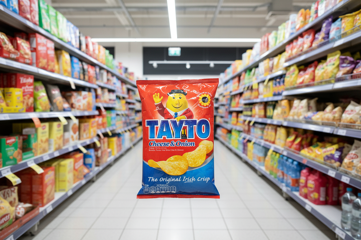 40 x Tayto Cheese & Onion Flavour Potato Crisps 25g