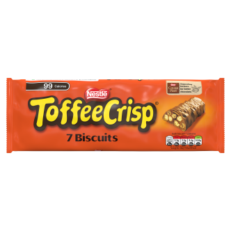 Toffee Crisp Milk Choc Biscuit Bar 7 Pack - 130.9GM