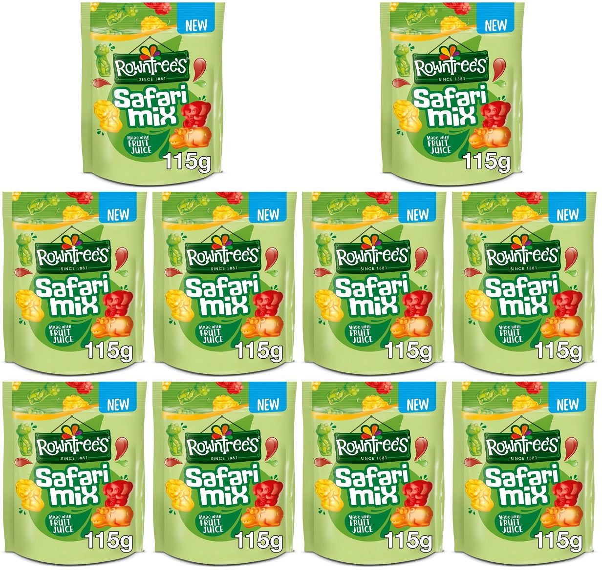 10 x Rowntree's Safari Mix 115G