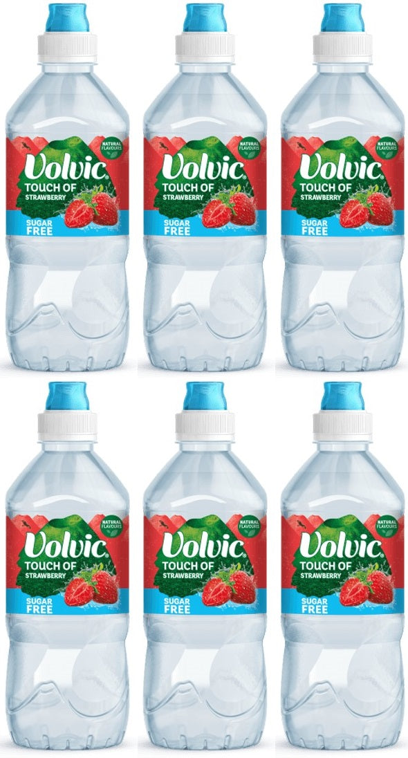 6 x Volvic Touch Of Fruit Strawberry Sugar Free 750Ml