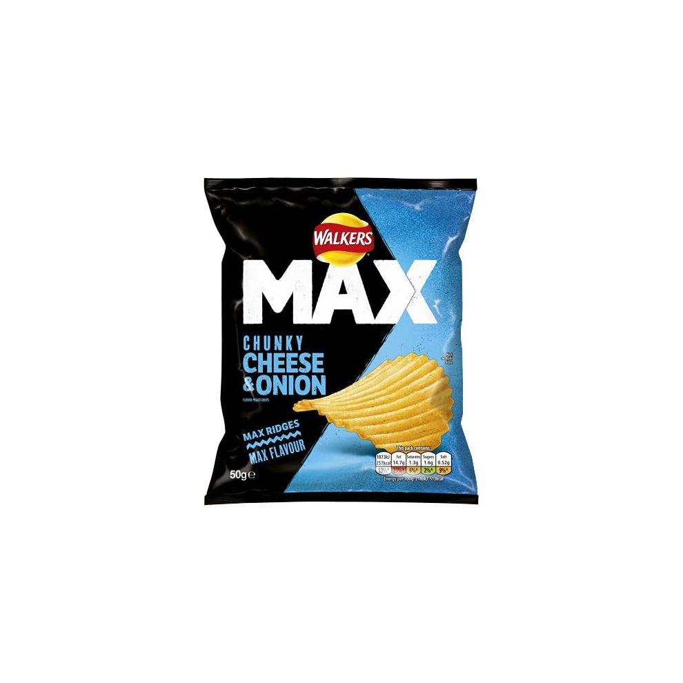 Walkers Max Cheese & Onion Crisps 50g