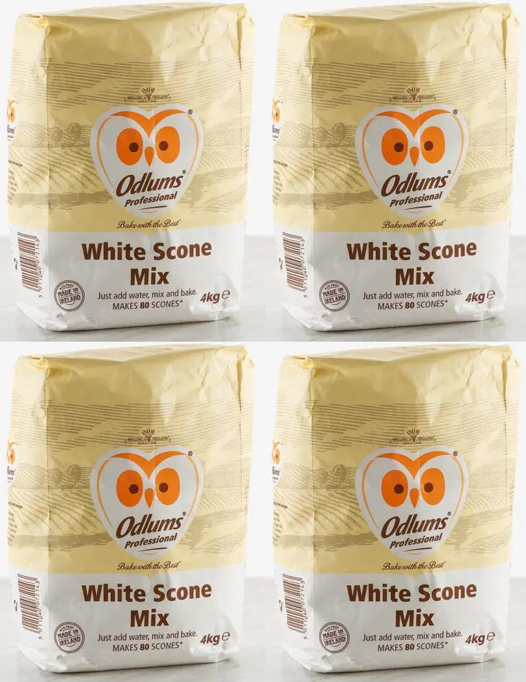 4 x Odlums Professional White Scone Mix 4Kg